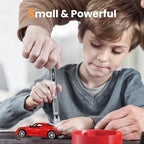 AM ARROWMAX Mini Electric Screwdriver, 4 Torque Settings Precision Screwdriver w/ 34 Magnetic Bits, Magnetic Storage, 5/32''Hex, Repair Tool Set for Phone Camera Laptop Watch (SES) Gray
