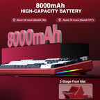 AULA F108 PRO - Wireless Mechanical Keyboard with Screen&Knob,Hot Swappable Gaming Keyboard with 8000mAh Battery,Pre-lubed Switches,RGB Backlit,PBT Keycaps Creamy Sounding Computer Keyboards,104 Keys