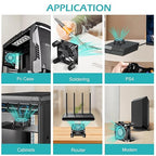 Wathai 80mm Small Computer Cooling Fan with AC Plug, 110V 120V 220V 240V Fan Enhanced Cooling Solution for Electronic Components, PC Cases, Greenhouses, Terrariums, and Modem Cool Projects