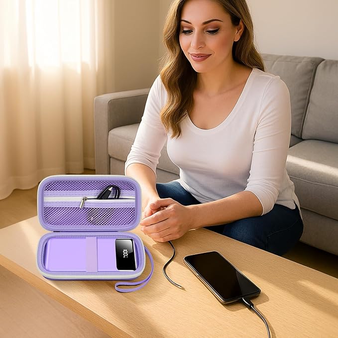 Portable Bank Charger Case for SABANI for Charmast for OHOVIV for VRURC for YILANS for CFIAI for LOVELEDI for RGVOTA for Miday for RONEGN for POIYTL for IAPOS Fast Charging Battery(Purple