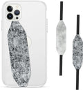 Phone Grip Strap - Reversible Finger Holder for Phone Back, Customizable Anti-Slip Design, Wireless Charging Compatible Detachable Holder for iPhone - White