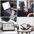 Nillkin Keyboard Case for iPad Air 13-inch (M3 2025/M2 2024), iPad Pro 12.9-inch (6th/5th/4th/3rd Gen) Rugged Case with Detachable Keyboard, Magic Trackpad, 7-Color Backlit, Portrait/Landscape, Gray