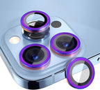 Choiche [3+1 for iPhone 13 Pro/iPhone 13 Pro Max Camera Lens Protector, 9H Tempered Glass Camera Cover Screen Protector Metal Ring Decoration Accessories (Colorful)