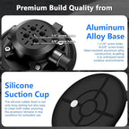 Camera Suction Cup Mount with Ball Head Magic Arm,4.5" Metal Vacuum Suction Cup Mount Car Windshield Dash Mount for Action Camera/Phone Holders with 1/4",1/8" Holes(Black)