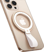 andobil [2025 Unrivaled Stability] Magnetic Phone Grip Holder for MagSafe Ring Stand Holder Kickstand Compatible with MagSafe Accessories for iPhone 16 Pro Max Plus iPhone15/14/13/12&Android,Rosegold