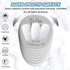 Mouse Pad, Ergonomic Mouse Pad with Wrist Rest Support and Non-Slip PU Base, Desktop Mousepad for Pain Relief, Computer, Office & Home, Grey Cat I'm Fine