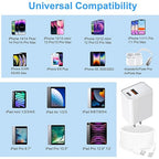 USB C Wall Charger,Dual Port 10FT iPhone Charger 20W PD+QC3.0 Power Adapter Fast Charging Block Plug with 10ft USB C to Lightning Cable for iPhone 14/14 Pro/14 Pro Max/13/12/11/Pro Max/XS/XR/X/AirPods