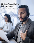 USB Headset with Microphone for PC Laptop - Wired Computer Headphones with Noise Cancelling Microphone for Home Office Online Class Skype Zoom Meetings,in Line Mute Controls