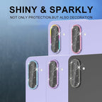 for Samsung Galaxy A26/A36/A56 Camera Lens Protector, Individual Metal Ring Tempered Glass Lens Cover, [Strong Adsorption] Scratch Resistant Ultra-Thin HD Clear Lens Cover, 1 Set-Pink