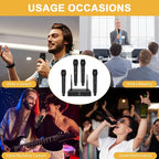 4-Channel Wireless Microphone System, UHF Compact Cordless Mic Set w/ 4x10 Frequencies, 200ft Range, Dynamic Handheld Microphone for Singing, Karaoke, Church, DJ, Wedding (MWM-41-4H)