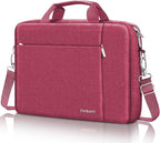 Ferkurn Laptop Bag Case for Women Men Computer Bag Compatible with HP Envy Pavilion Omen/LG Gram/MSI/Dell Inspiron XPS/Lenovo/Acer, Shoulder Strap Carrying Messenger Briefcase, Red, 15.6 16 Inch
