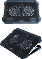 RGB Gaming Laptop Cooling Pad 17-12Inch 4Fans (Customized RGB Sidelight with Switch,Laptop Fan Speed Adjustable,5 Heights Adjustment with Phone Holder)Fit Apple MacBook Laptop Fan Cooling Pad
