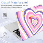 for MacBook Pro 16 inch Case 2019 2020 Release Model A2141, Plastic Hard Shell Cover with Keyboard Cover & Screen Protector for MacBook Pro 16 inch with Touch Bar & Touch ID, Wildflower Heart