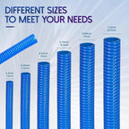 Split Wire Loom Tubing, 10,25ft Cord Protectors from Pets No Chew, Flexible Wire Covers Cord Protectors, Protective Split Cable Sleeve for Automotive Home Industrial Wires(Blue, 1.12inch-25ft)