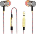 Betron YSM1000 Earphones in Ear Headphones Wired 3.5mm Jack Tangle-Free Cable Case and Noise Isolating Earbuds