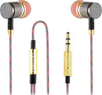 Betron YSM1000 Earphones in Ear Headphones Wired 3.5mm Jack Tangle-Free Cable Case and Noise Isolating Earbuds