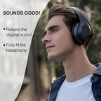 Replacement Ear Pads for Bose QuietComfort 35 35 II 15 25(qc 35 25 15/QC35 ii), Headphone Ear Covers, High Density Memory Cotton, Soft Leather, Adaptive Noise Isolation Headphones Pads Cushions-Grey