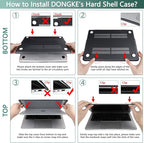 DONGKE for M4 MacBook Pro 16 Inch Case 2024 2023 2021 A3403 A3186 M3 A2991 M2 A2780 M1 A2485 Pro/Max Chip, Plastic Hard Shell Case & Keyboard Cover for Mac Pro 16 with Touch ID, Abstract Marble