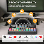 Podcast Equipment Bundle for 2 with Dual XLR-3.5 Condenser Micophones with Mic Pop Filters Audio Equipment for Live Streaming/ Recording, Online Gaming for Phone/ Laptop/ PC Audio Interface M100