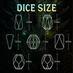 Metal DND Dice Set, Dungeons and Dragons DND Dice of 7 RPG Dice Set Metal Unique Cool Polyhedral D and D Dice with Cardboard Box for Role Playing Games TTRPG Gifts (Blue Yellow)