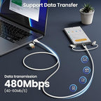 USB C to Multi Charging Cable, USAMS 100W 4FT 5A Type C to Type C Fast Charger Charging Cord with LED Display 5-in-1 C/A to C/Micro/IP Sync Charger Adapter Compatible for Laptop/Tablet/Phone
