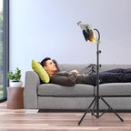 Tripod Stand for Ipad,Gooseneck 65-inch Floor Stand for Tablet,Floor Stand for iPad Tripod with 360° Rotating Mount for Mini, Air, Pro and All 4.7-11.9 Inch Tablet and Phone