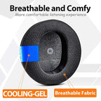 TRANSTEK Replacement Earpads Compatible with Audeze Maxwell Headphones, Maxwell Replacement Ear Cushion, Thickness and Noise Isolation Foam (Cooling Gel Mesh)