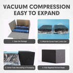 8 Pack - Bass Traps Acoustic Foam Corner, 8''x8''x12'' Black Bass Traps Corner Studio Foam, High Density and Fire-Proof Bass Traps Acoustic Panels Recording Studio Acoustical Treatments