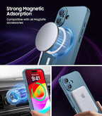 Magnetic for iPhone 16 Plus Case [Compatible with MagSafe][Built-in Camera Lens Protector] Slim Soft Silicone Bumper Shockproof Metallic Luster Phone Case (Green)