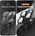 Camera Lens Protector for iPhone 16 Pro Max/16 Pro/iPhone 15 Pro Max/15 Pro/iPhone 14 Pro Max/14 Pro, Aluminum Alloy Sapphire Glass Camera Screen Cover, Case Friendly- Black Titanium