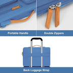 MOSISO 360 Protective Laptop Shoulder Bag,15-15.6 inch Computer Bags Compatible with MacBook Pro 16 inch, HP, Dell, Lenovo, Asus Notebook,Side Open Messenger Bag with 4 Zipper Pockets, Cadet Blue