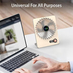 Mini Portable Fan, Silent Rechargeable Desk & Handheld with Adjustable Speeds & Angles, Long-Lasting Battery, Light Personal Wireless Cooling for Office, Bedroom, Classroom, Travel