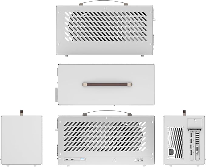 Compact eGPU Enclosure Compatible with Thunderbolt 3/4 USB4 40Gbps External GPU Dock Station with 600W PSU, Full Aluminum Chassis, NVIDIA/AMD PCIe Support, PD 85W Charging Support, Daisy Chain
