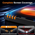 TOCOL for iPhone 12 Screen Protector 9H Hardness Military Grade Shatterproof HD Tempered Glass Full Coverage Easy Installation Case Friendly 2 Pack