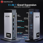 WAVLINK Laptop Docking Station 3 Monitors(Max Resolution: Single 8K or Triple 4K), 11-in-1 USB C Docking Station with 125W PD3.1 Pass-Through, 2*HDMI + DP, for MacBook M1/M2/M3/M4 & Windows, SD/TF