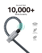 FHG USB-C to USB-C Cable - 6FT, 2Pack PD 60W/3A Fast Charging, 5Gbps Data Transfer, Compatible with Android Auto/iPhone 15