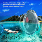 Dome Port for GoPro Hero 8 Black, Dome Port Lens with Waterproof Housing Case, Trigger, Floating Hand Grip, Built-in Switchable Red Filter and 10x Macro Filter