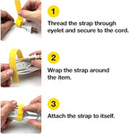 Wrap-It Storage Cable Management Value Pack - 40 Self-Gripping Cable Ties, 20 Cable Labels, 12ft Perforated Self-Gripping Roll - For Home, Office, Desk, Wire, Cable Wrap, Cord Management Organization