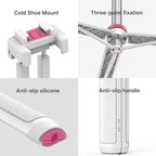 ULANZI MT-44 Extendable Phone Tripod, 59" Selfie Stick Portable Vlog Tripod Stand with 2 in 1 Phone Clip 1/4" Screw, 360° Ball Head Camera Tripod for DJI Pocket Sony Canon Action Fujifilm, White
