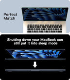 PYS Magnetic Privacy Screen for MacBook Air 15.3 Inch (2025/2024/2023, M4, M3, M2 Chip) - Removable Anti-Glare Protector with Camera Cover Slide, Anti-Blue Light Filter for Mac Air 15.3" Laptop