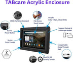 TABcare Anti-Theft Acrylic VESA Enclosure for Apple iPad mini 6 7 8.3" with Free Wall Mount Kit & 90-Degree Angle USB C Charge Cable (iPad mini 6/7 8.3", Clear)