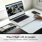 Air Jungles Electronic Screen Cleaning Wipes 70 Count (Pack of 3), Large 8"x10" Cleaner Wipes for Phones, Laptops, Monitors, TVs, Tablets, Glasses, Keyboards, Computer,Quick Dry