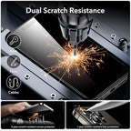 ESR 3+2 Pack for iPhone 15 Pro Screen Protector, [9H Hardness] [Military Grade Shatterproof] Full Coverage Ultra-tough Tempered Glass Film with Easy Installation Frame, 2 Set of Camera Lens Protector