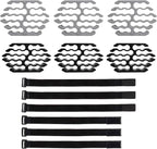 IMPRESA Cable Comb Organizer Kit - Includes 6 Straps & 6 Inserts - Cable Management Tool for Cat6a & Ethernet Wires - Neat Wire Organizer for Home or Network Setup