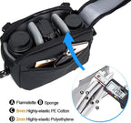 Cwatcun Waist Camera Case DSLR SLR Bag Sling Shoulder Camera Bag Water Resistant Pack for Camera Carrying Case for photographer Hiking Shooting Traveling Men Women