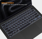Korean Silicone Keyboard Cover Skin for 2024 2023 14.2 inch Apple MacBook Pro 14 A3112 A3401 A3185 A2992 A2918 A2442 A2779/Pro 16 A3403 A3186 A2991 A2485 A2780 with M4 M3 M2 M1 Pro Max Chip - Black