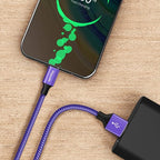 etguuds 4ft USB A to USB C Cable 3A Fast Charging, 2-Pack USB A to USB Type C Charger Cord for iPhone 16 15 Pro/Pro Max/Plus, for Samsung Galaxy S24 S23 S22 S21 S20 S10 A55 A54 Flip Note, Moto, Purple