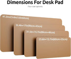 YSAGi Leather Desk Pad Protector, Office Mat, Large Mouse Pad, Non-Slip PU Blotter, Laptop Waterproof Writing for and Home (23.6" x 13.8", Khaki)