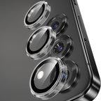YWXTW Camera Lens Protector for Samsung Galaxy S25 Accessories [1:1 Fit & Ultra Clarity] 9H Tempered Glass Metal Individual Ring Camera Cover Screen Protector for S25, Case Friendly (Clear)