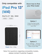 MOFT Dynamic Folio Case for iPad Pro 13 Inch (M4) 2024, Silm Magnetic Stand Case with 20+ Viewing Angles, Auto Wake/Sleep, Ultra Thin, Jet Black